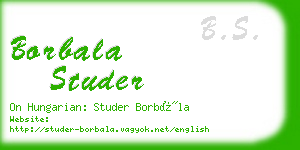borbala studer business card
